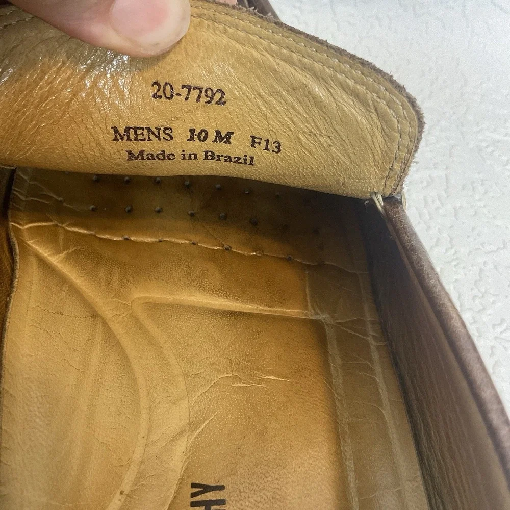 JOHNSTON MURPHY Casual Dress Shoes Cognac‎ Brown Leather Driver Loafer Size 10M